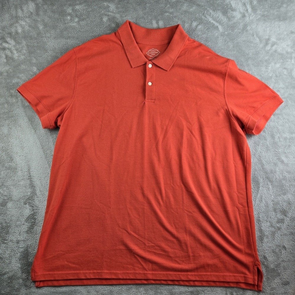 St Johns Bay Legacy Polo Mens 2XL Red Orange‎ Short Sleeve Comfort Casual Golf